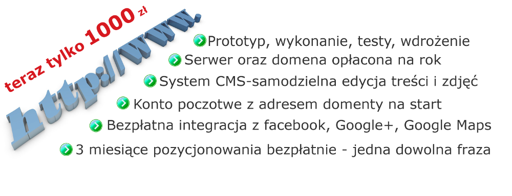 projektowanie stron internetowych - oferta specjalna Oferta specjalne
